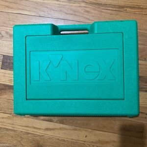 K'NEX Genuine Vintage EMPTY Storage Box Case. 14x10x4in Hard Plastic Green